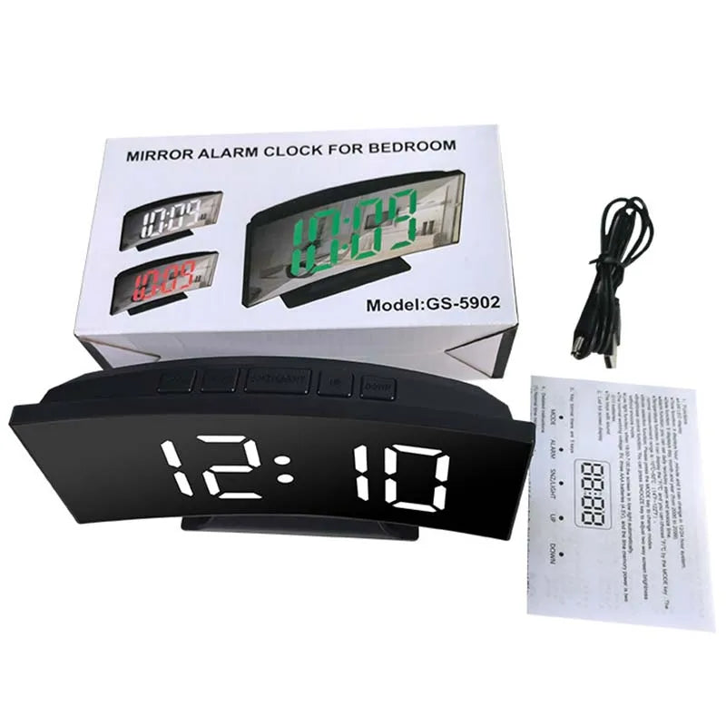 Modern LED Alarm Clock for Home - Easy-Read Large Display & Clean Minimalist Face