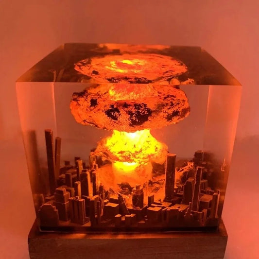 Modern LED Night Light for Living Room - Rechargeable battery & Resin build