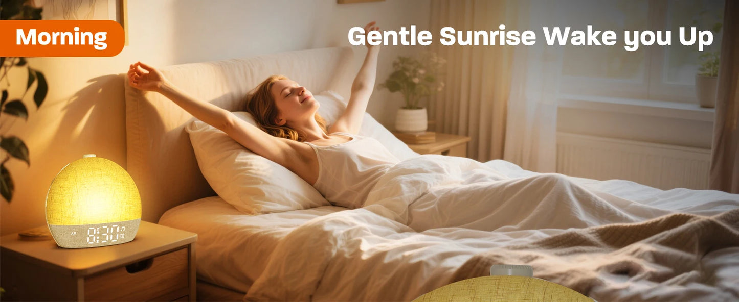 Modern LED Alarm Clock for Home - Stepless dimmable & Multicolor RGB light