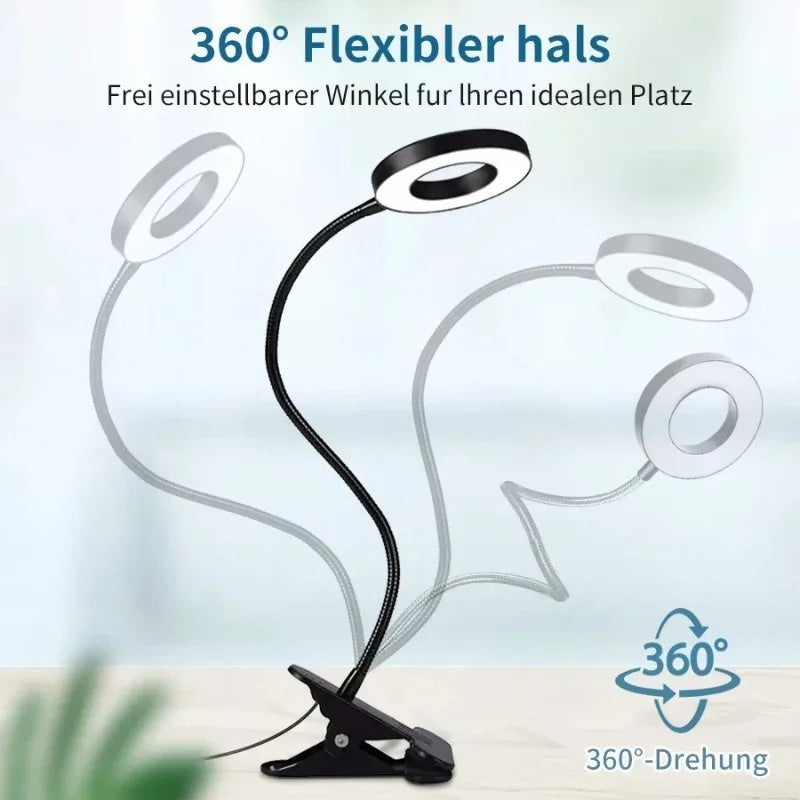 Modern LED Desk Lamp for Study - USB powered & Flexible gooseneck arm