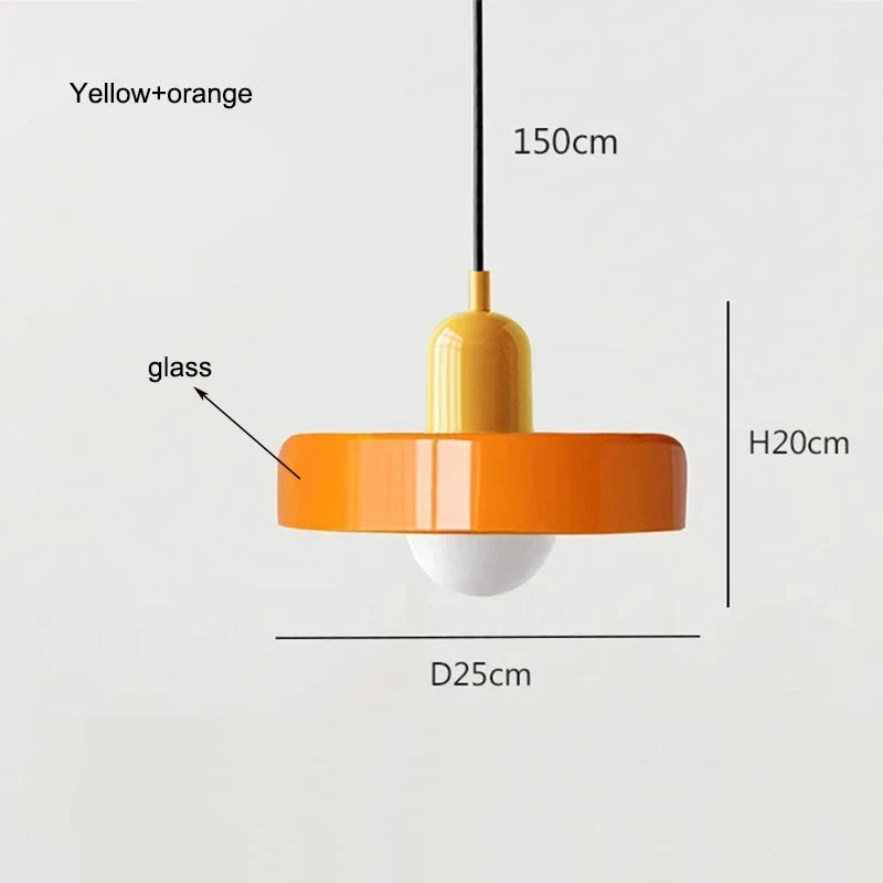 Nordic Pendant Chandelier for Bedroom - Glass shade