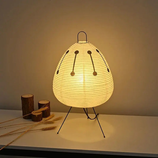 Minimalist Table Lamp for Bedroom - Paper lampshade
