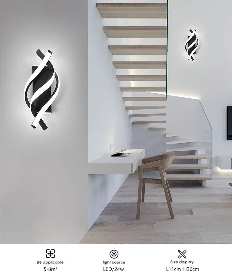 Modern Wall Sconce for Bedroom - Motion sensor activated