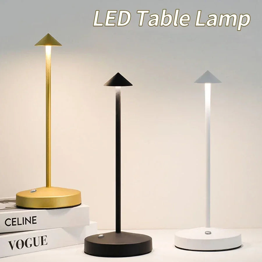 Modern LED Desk Lamp for Home - Rechargeable battery & USB powered