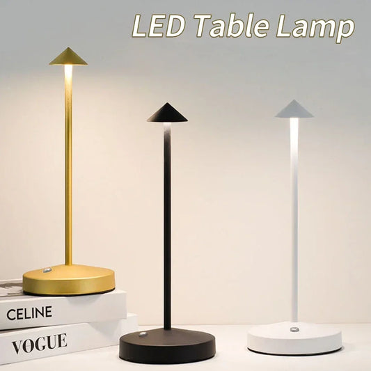 Modern LED Desk Lamp for Home - Rechargeable battery & USB powered