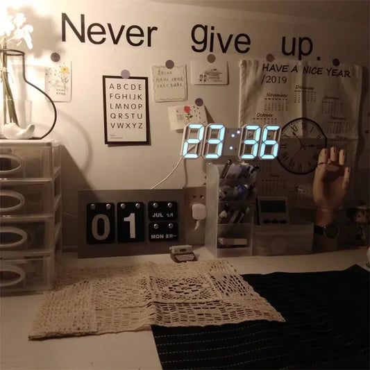 Modern LED Alarm Clock for Bedroom - Adjustable positioning