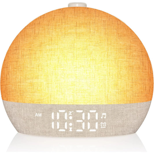 Modern LED Alarm Clock for Home - Stepless dimmable & Multicolor RGB light