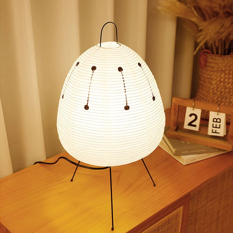 Minimalist Table Lamp for Bedroom - Paper lampshade