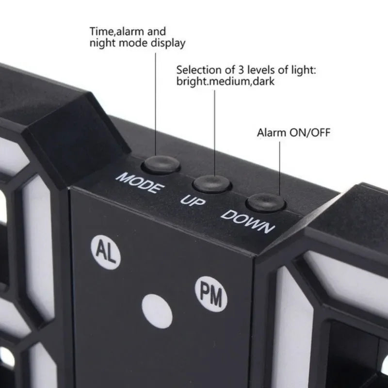 Modern LED Alarm Clock for Bedroom - Adjustable positioning