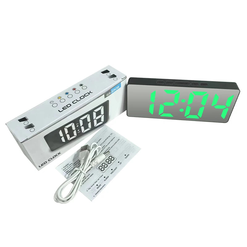 Modern LED Alarm Clock for Home - Easy-Read Large Display & Clean Minimalist Face