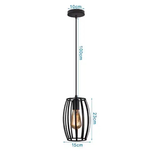 Modern Pendant Chandelier for Restaurant - Wrought iron frame