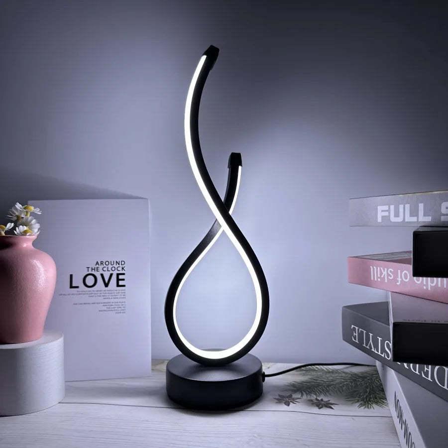 Modern LED Night Light for Bedroom - Gentle Nightstand Glow & Low-Glare Design
