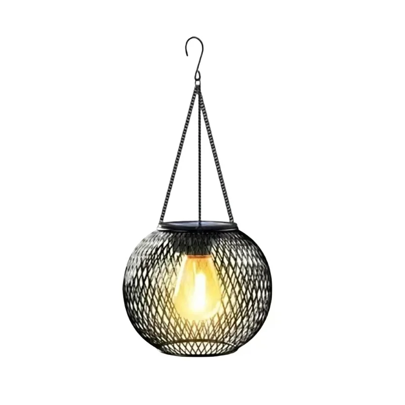Retro Solar Outdoor Light for Garden - Solar powered & Wrought iron frame
