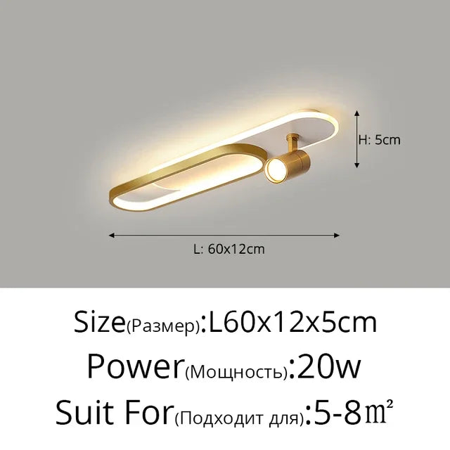 Minimalist Ceiling Light for Bedroom - Adjustable spotlights