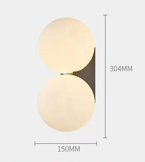 Minimalist Wall Sconce for Living Room - Glass shade