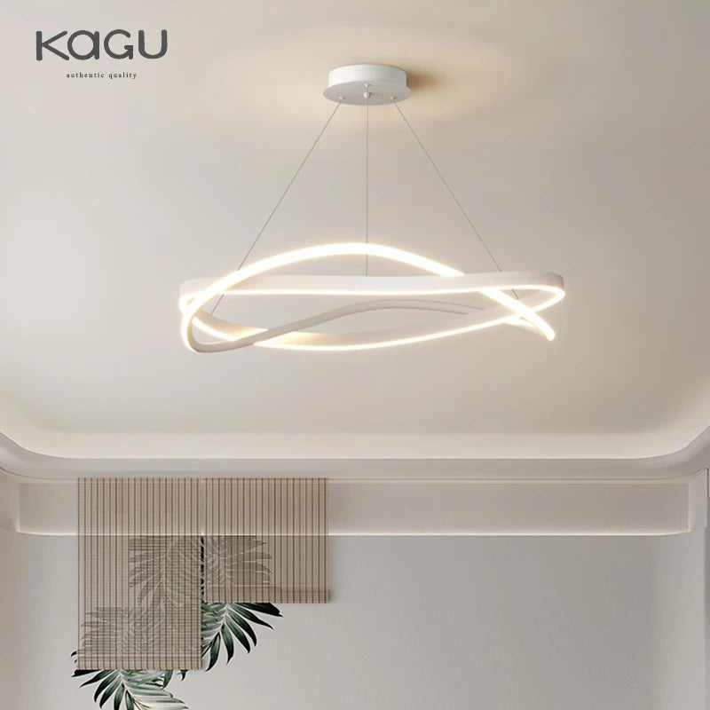 Minimalist Pendant Chandelier for Bedroom - Statement Ceiling Piece & Layered Ambient Glow