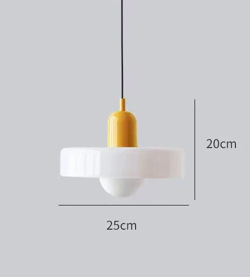 Nordic Pendant Chandelier for Bedroom - Glass shade & E27 bulb fitting