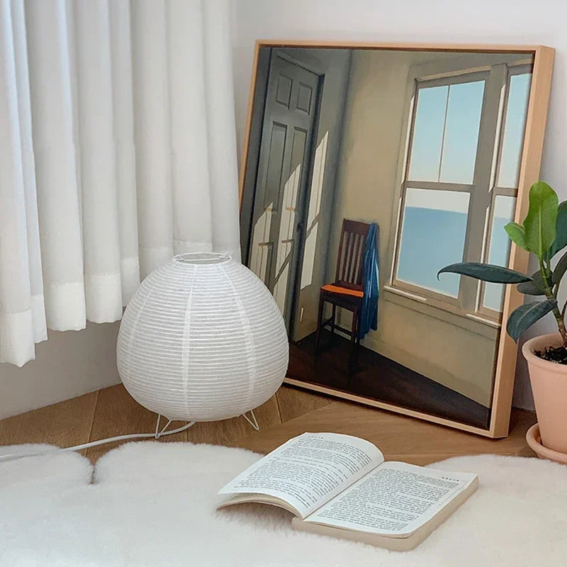 Modern Table Lamp for Bedroom - Paper lampshade