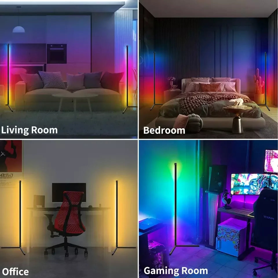 Modern Floor Lamp for Bedroom - Multicolor RGB light & Music sync mode