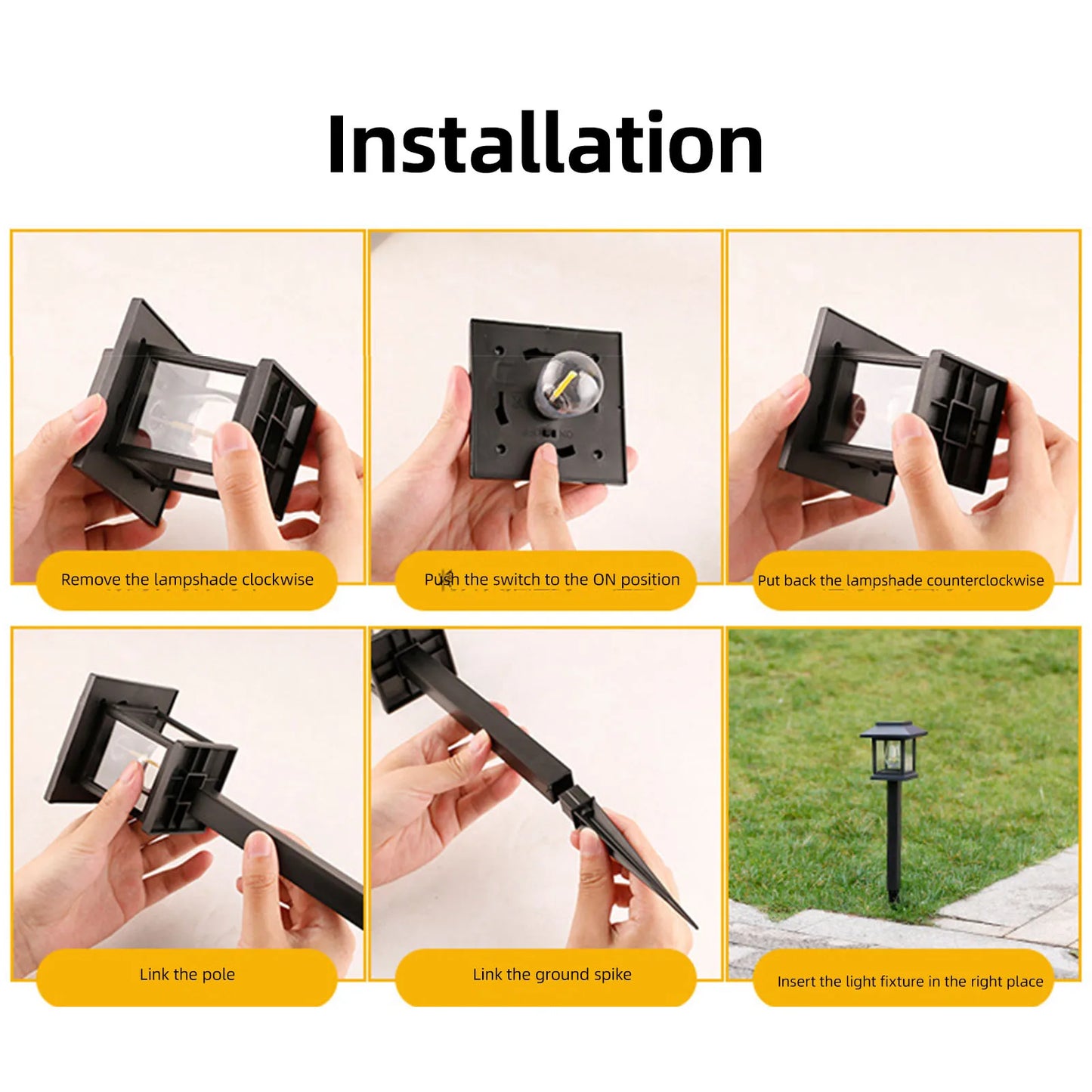 Modern Solar Outdoor Light for Garden - Solar powered