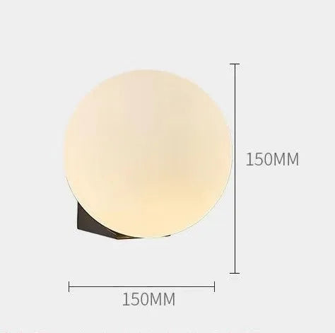 Minimalist Wall Sconce for Living Room - Glass shade