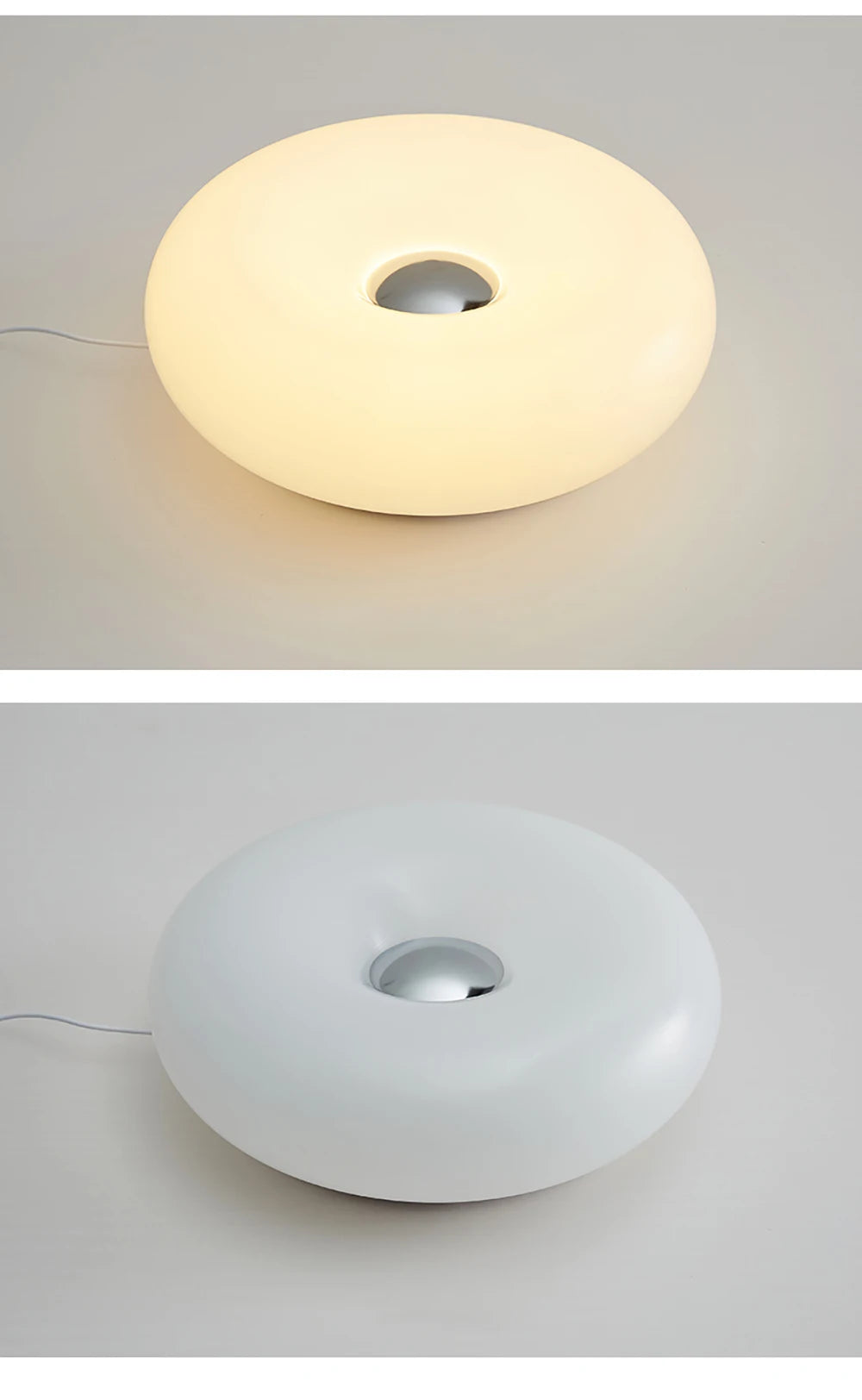 Bauhaus Table Lamp for Bedroom - USB powered & Glass shade