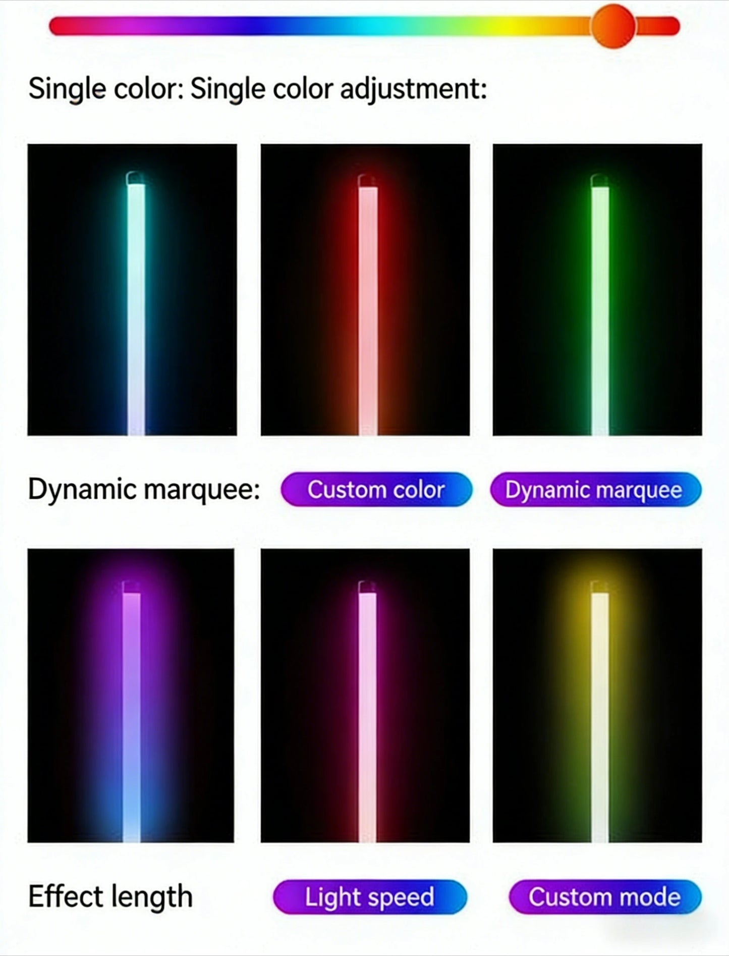 Modern Floor Lamp for Bedroom - Multicolor RGB light & Sound-reactive light