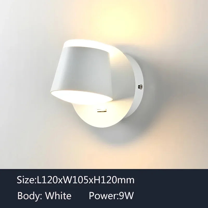 Minimalist Wall Sconce for Bedroom - Aluminum build