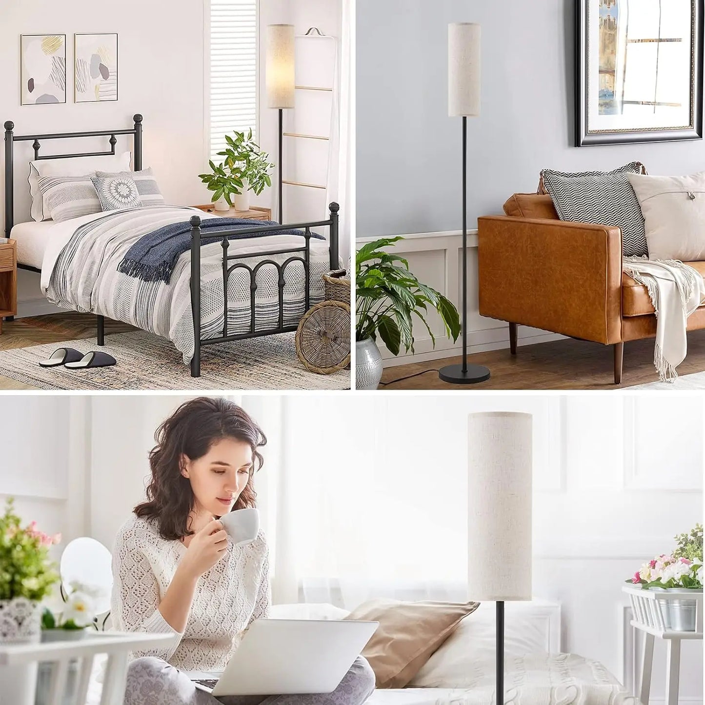 Modern Floor Lamp for Bedroom - Foot pedal switch