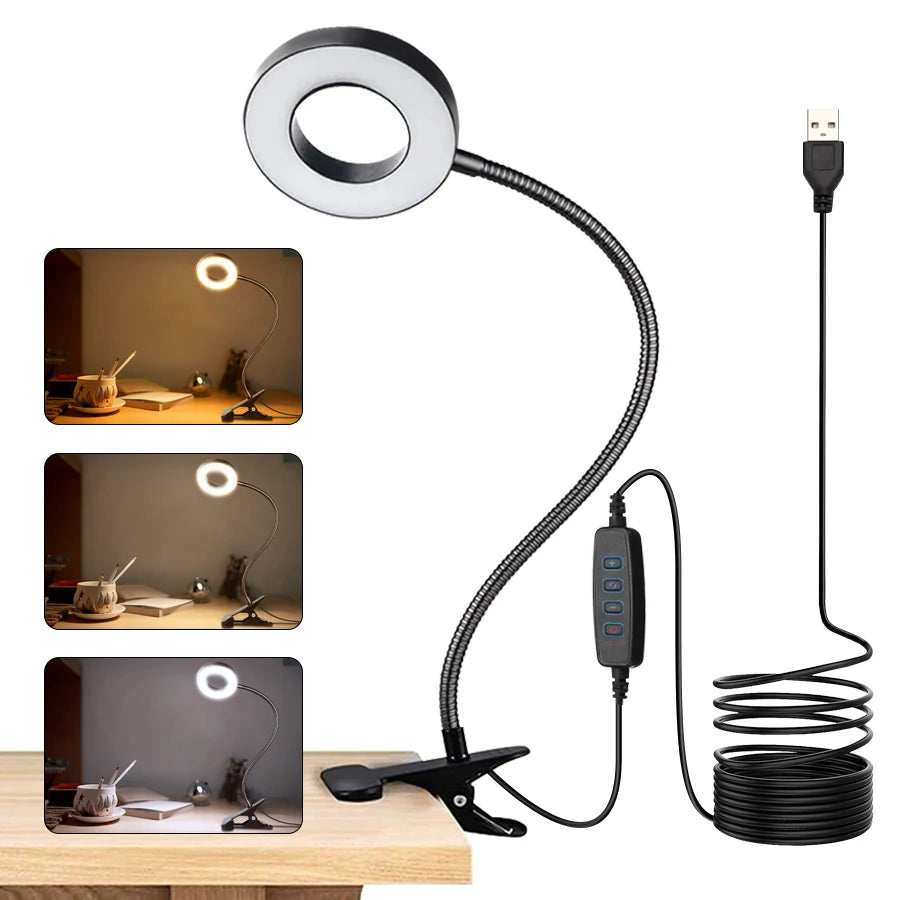 Modern LED Desk Lamp for Study - USB powered & Flexible gooseneck arm