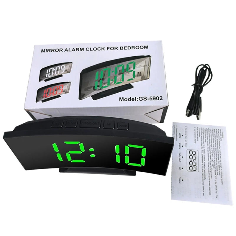 Modern LED Alarm Clock for Home - Easy-Read Large Display & Clean Minimalist Face