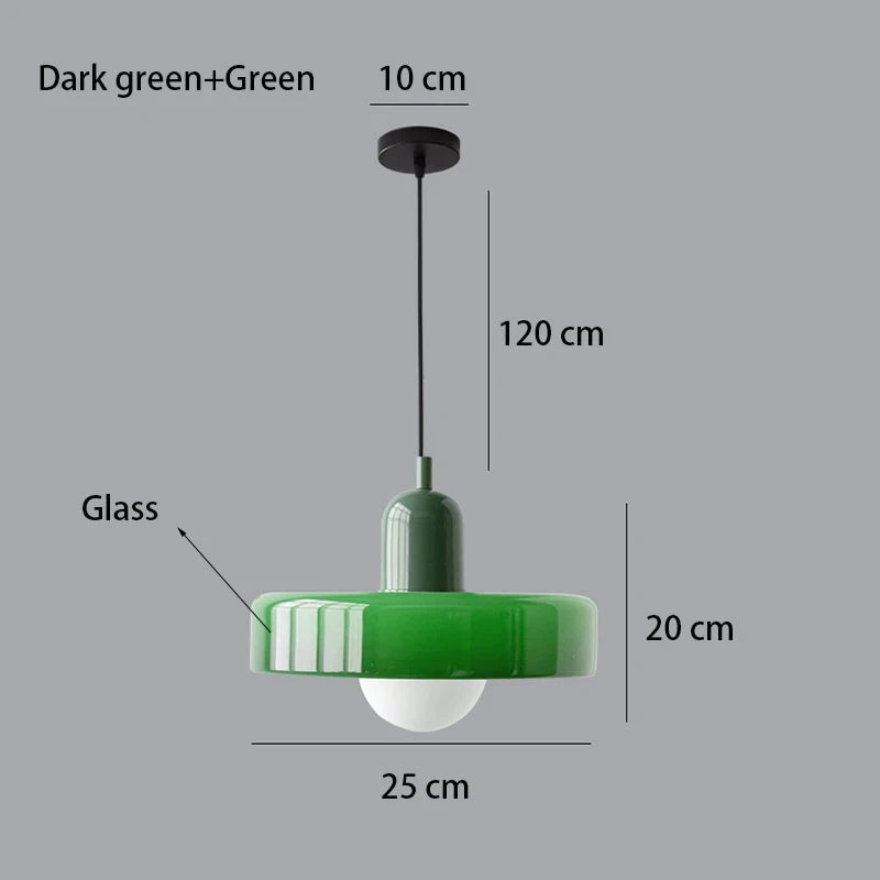 Nordic Pendant Chandelier for Bedroom - Glass shade
