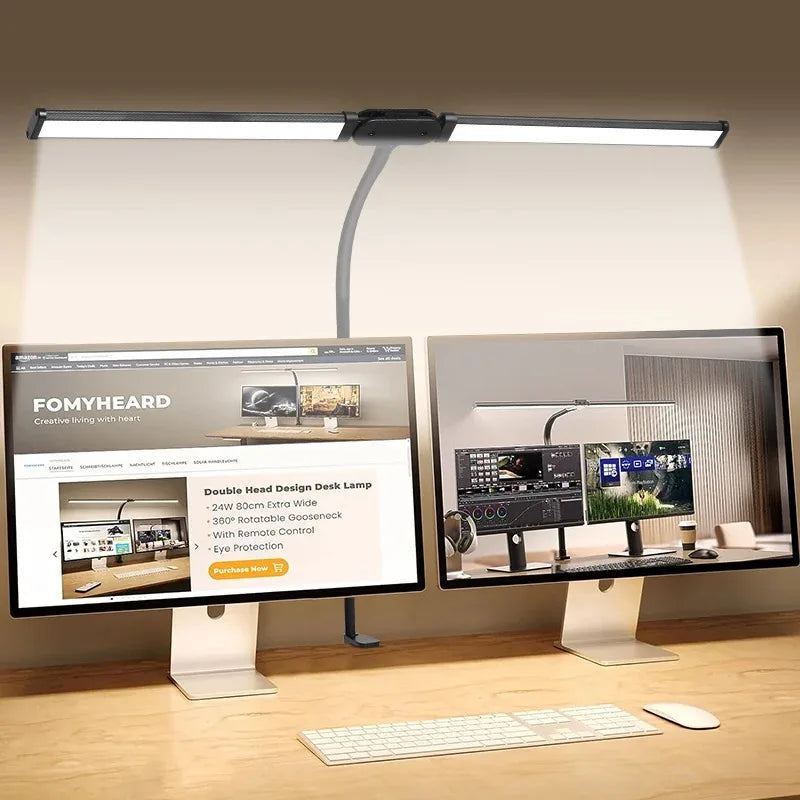 Modern LED Desk Lamp for Home Office - Stepless dimmable & Adjustable positioning