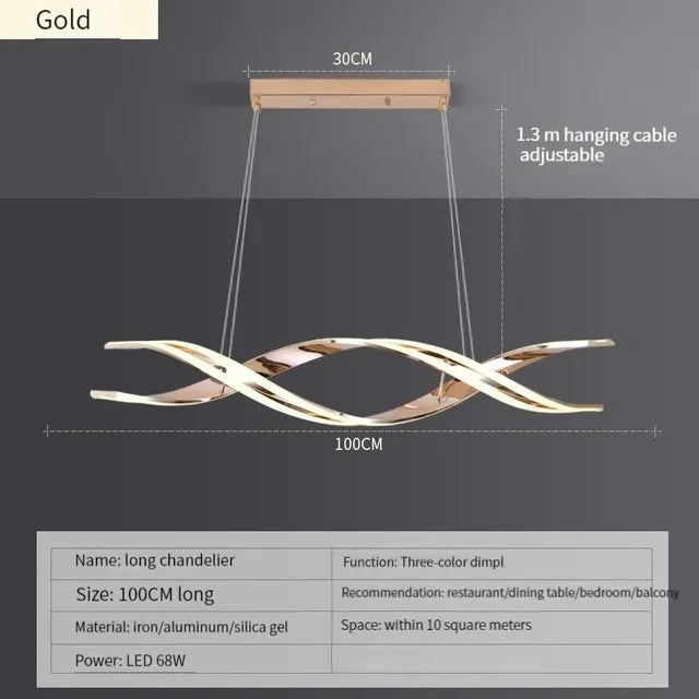 Minimalist Pendant Chandelier for Dining Room - Geometric design