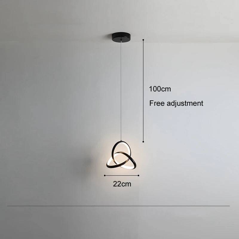 Minimalist Pendant Chandelier for Bedroom - Statement Ceiling Piece & Layered Ambient Glow