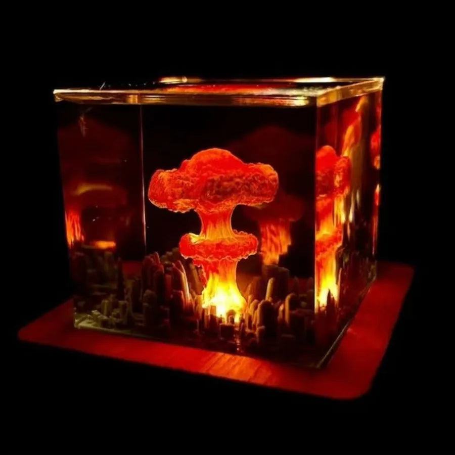 Modern LED Night Light for Living Room - Rechargeable battery & Resin build