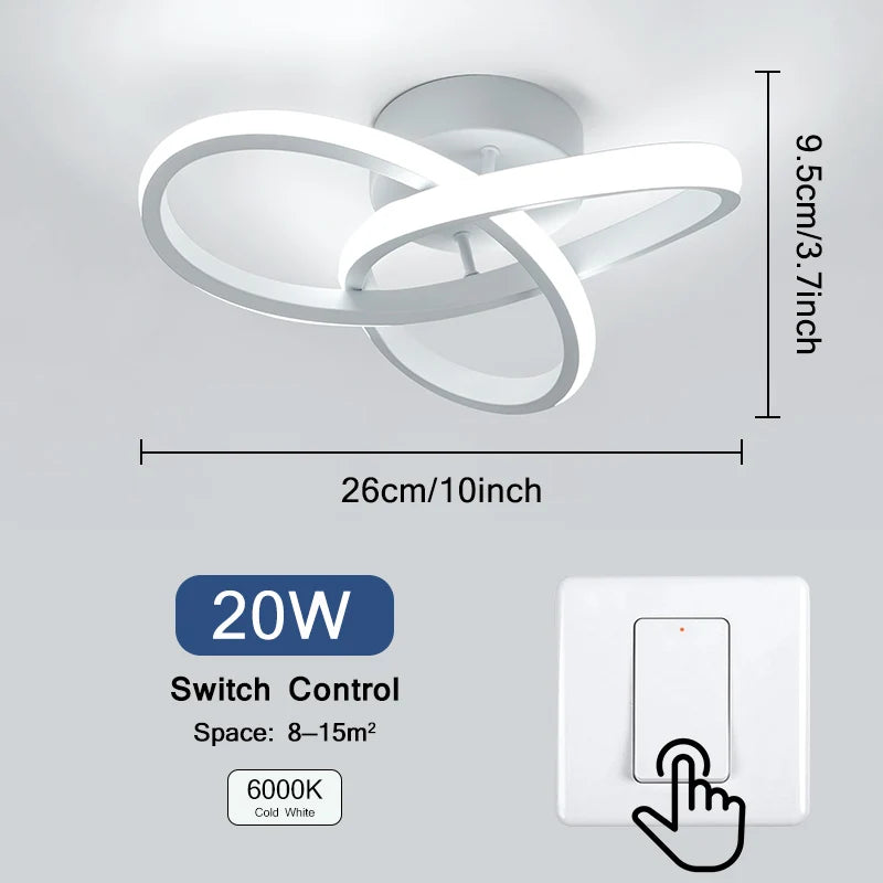 Modern Pendant Chandelier for Bedroom - 3 color temperature modes